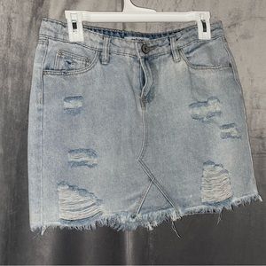 Size small refuge (bought at target) denim distressed skirt